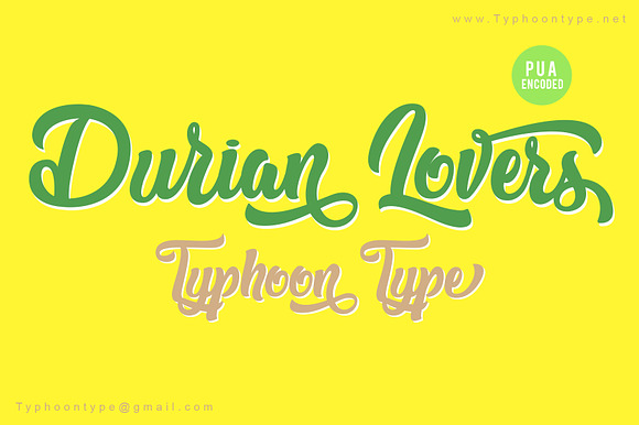 Durian Lovers font preview 3