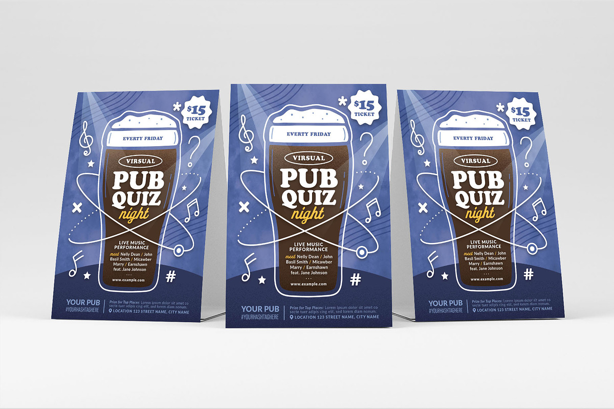 Pub Quiz Night Flyer Template, a Flyer Template by BrandPacks (Photo 6 of 6)