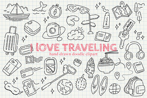 Hand Drawn Travel Icon Set