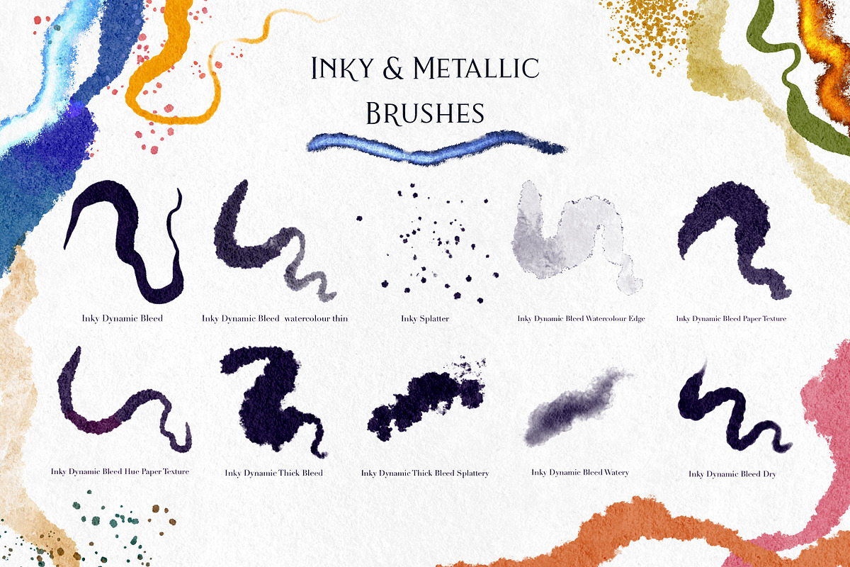 Inky Procreate Brushes, a Brush Add-On by ArtstudioByKhushbu (Photo 3 of 5)
