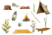 Camping adventure with a lemur, an Illustration by IrynaPanashii (Thumbnail 3 of 12)