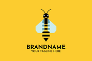 Bee Logo Design, Honey Pencil Vector, a Branding & Logo Template by Megafox Studio (Thumbnail 2 of 2)