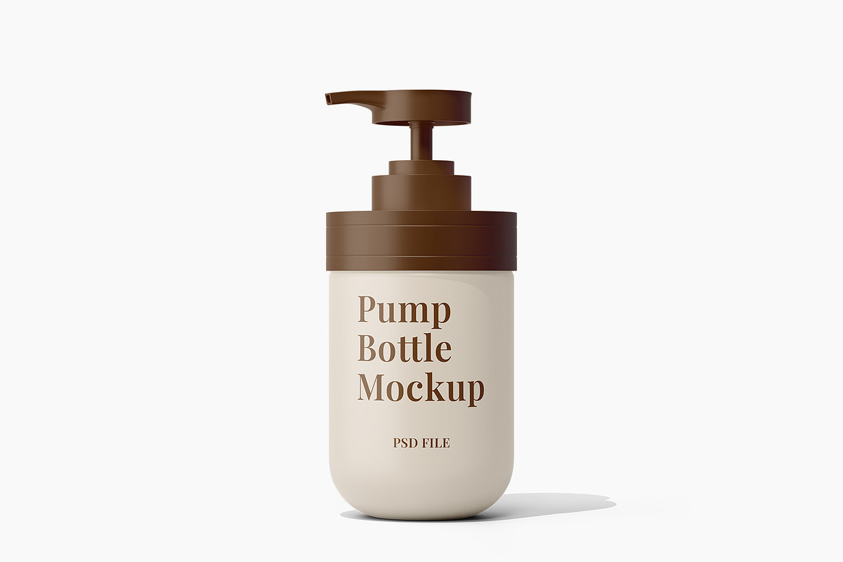Pump Bottle Mockup, a Cups & Container Mockup by Akebareee (Photo 1 of 3)