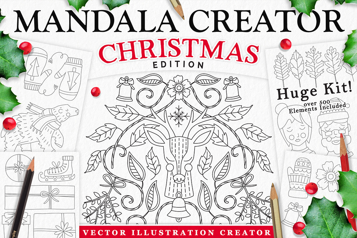 Christmas Holiday Mandala Creator, a Plug-in Add-On by Drifter Studio (Photo 2 of 8)