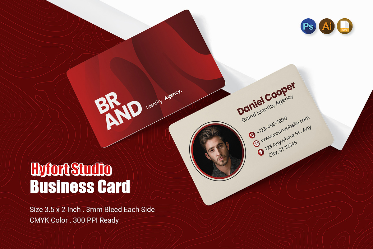 Hyfort Studio - Business Card, a Business Card Template by Esensifiksi.studio (Photo 1 of 3)