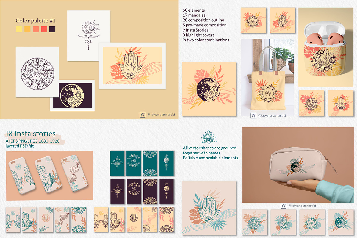 Summer Feminine linear Bundle, an Object Graphic by Tatyana_Zenartist (Photo 5 of 13)
