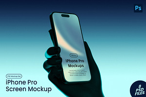 iPhone with Hand Backlight Mockups