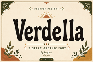 Verdella - Retro Display Font