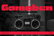 Gamoben - Futuristic Blocky Fonts, a Sans Serif Font by Konstantine Studio (Thumbnail 1 of 4)