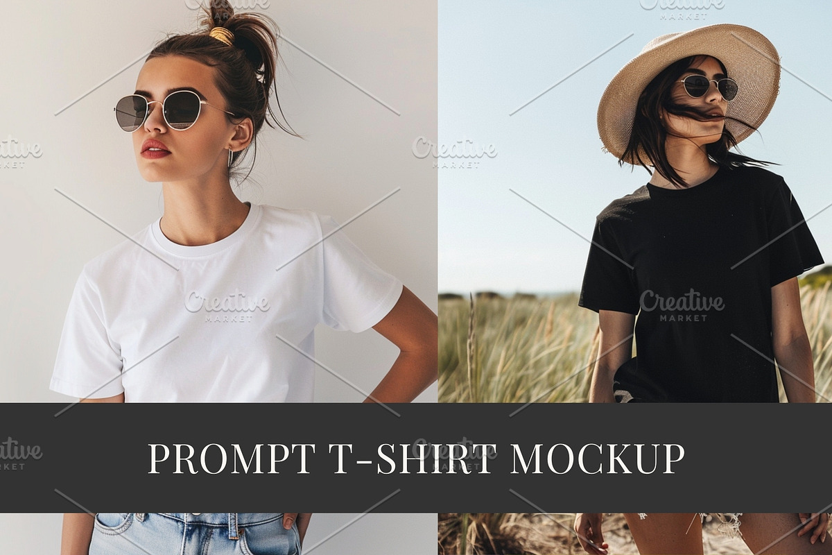 Prompt for t-shirt mockup, a Beauty & Fashion Photo by AS Studio (Photo 2 of 12)