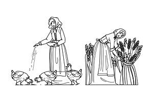 lady medieval woman vector, a Person Illustration by pikepicture