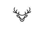 Deer Head Logo, a Branding & Logo Template by Buqancreative (Thumbnail 1 of 2)