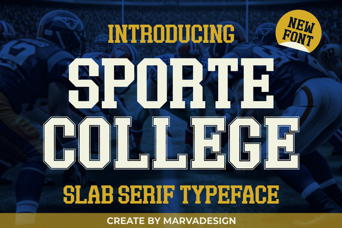 Sporte College - A Classic Slab, a Serif Font by Marvadesign (Photo 1 of 7)