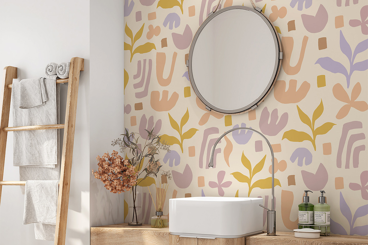 Abstract Girly Flowers, a Wallpaper Graphic by MalyskaStudio (Photo 2 of 6)