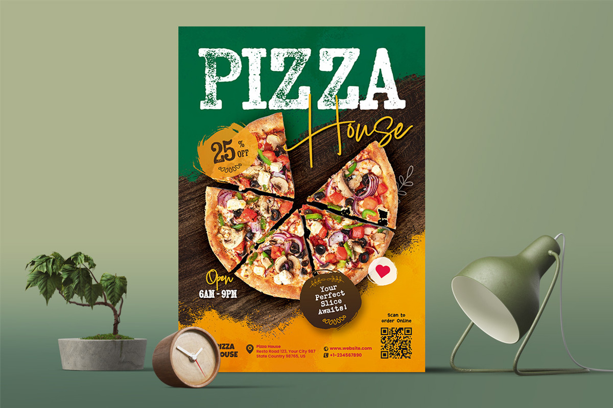 Pizza House Flyer Template, a Flyer Template by Boostock (Photo 3 of 4)
