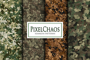 Pixel Chaos Digital Camo Patterns