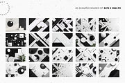 Black&White 3D Geometric Backdrops, an Abstract Photo by Lumeno (Thumbnail 3 of 5)