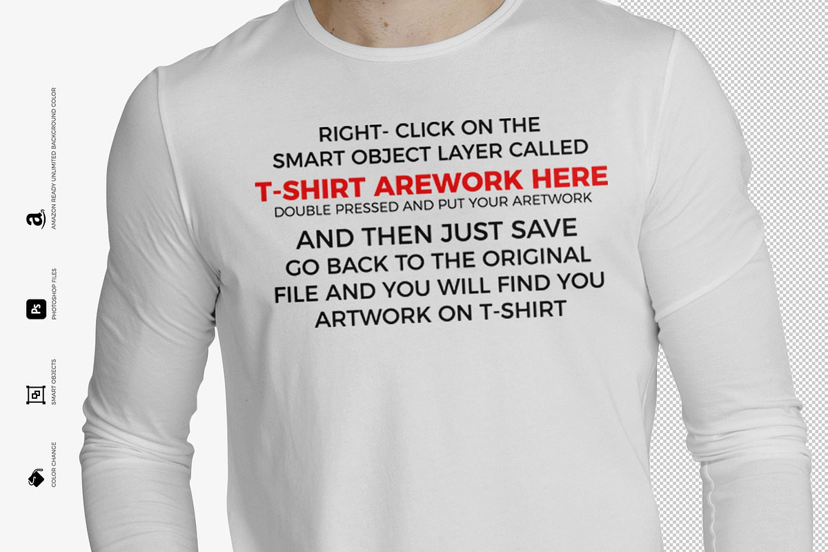 Long Sleeve T-shirt Mock-Up, a Shirt Mockup by Mock-up Store (Photo 6 of 8)