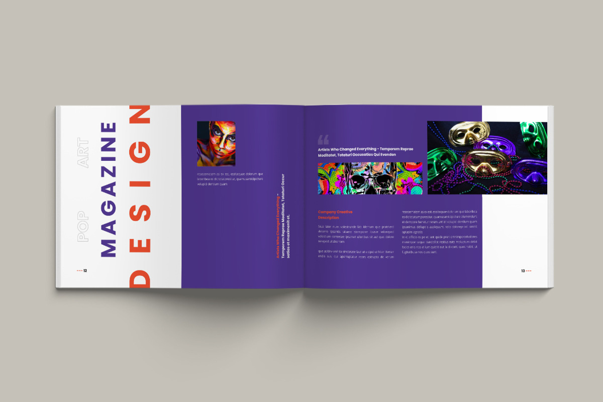 Popart Magazine Landscape Template, a Brochure Template by Pixelpick (Photo 7 of 9)