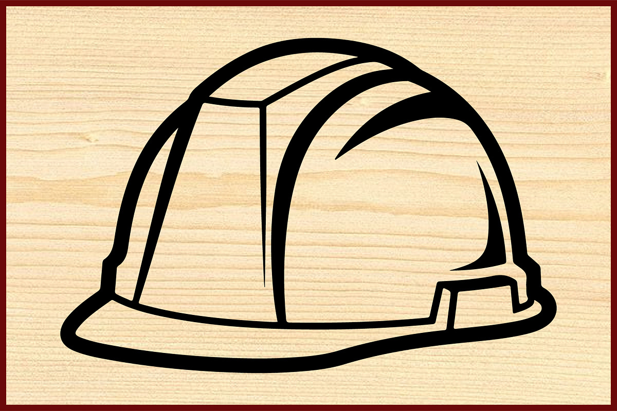 15 Safety Helmet Silhouette Vector B, an Illustration by Amazin_art (Photo 3 of 4)