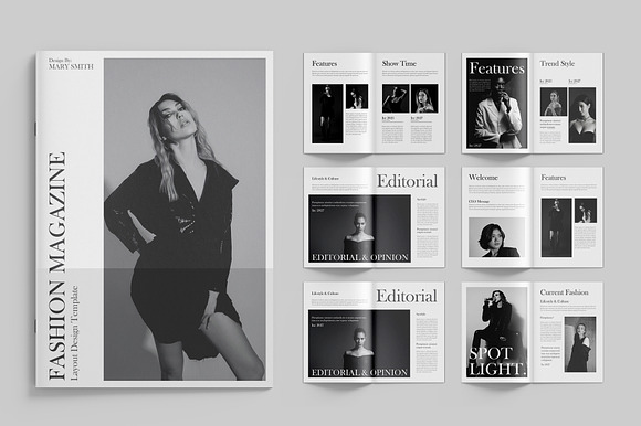 Fashion Magazine Template Design preview 8