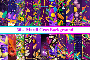 Mardi Gras Background, a Background Graphic by Digital Studio