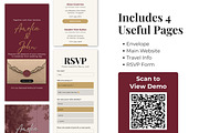 Burgundy Old Money Wedding Website, a Landing Page Template by Everyday Perfection (Thumbnail 3 of 10)