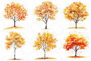 Watercolor Fall Autumn Tree Clipart, an Illustration by DreamPrint404 (Thumbnail 4 of 6)