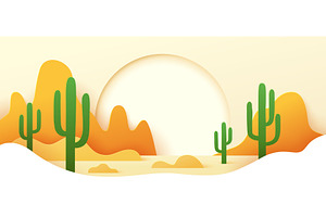 Mexican Desert Paper Cut