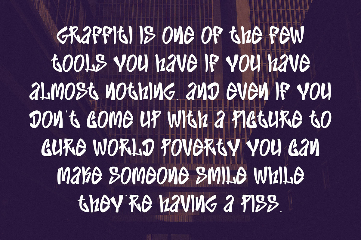 Leepazt Graffiti Display Font, a Handwritten Font by Maulana Creative (Photo 2 of 7)