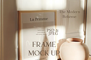 Boho Interior & Wooden Frame Mock Up, a Print Template by Wonderland Styled Stock (Thumbnail 10 of 11)