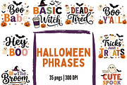 Halloween Quotes PNG Bundle, a Seasonal Illustration by Tanya Kart (Thumbnail 1 of 11)