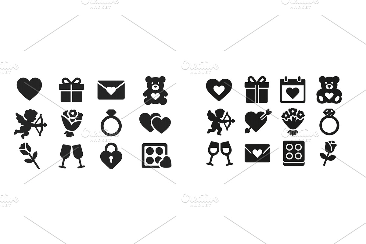 Symbols of love and romance, an Illustration by ZinetroN