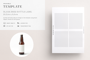 Blank Beer Bottle Label Template