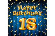 Happy Birthday 18 gold eighteen art, an Object Graphic by Rommeo79 (Thumbnail 3 of 5)