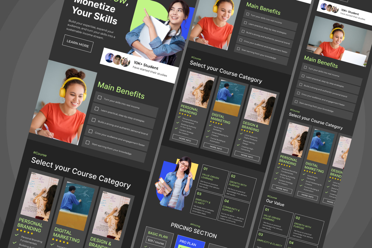 Meclass Email Newsletter Courses, a Marketing Template by twinstd (Photo 4 of 5)
