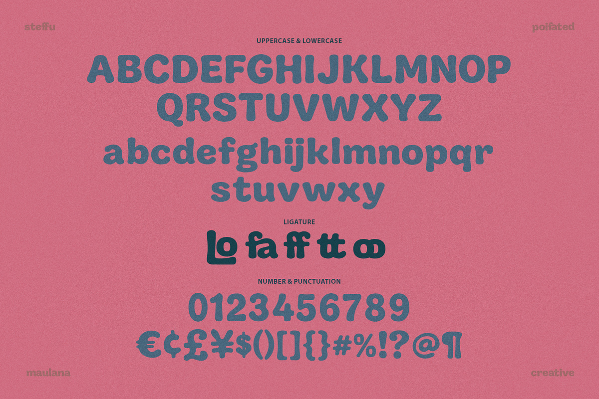 Steffu Poifated Playful Retro Font, a Sans Serif Font by Maulana Creative (Photo 6 of 7)