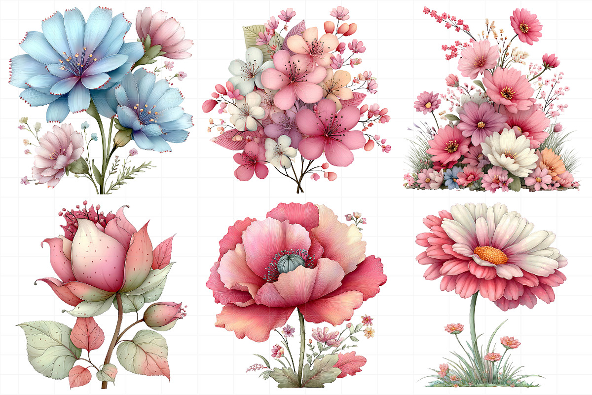 Watercolor Wildflower Clipart, an Illustration by Daily.Designs (Photo 4 of 8)