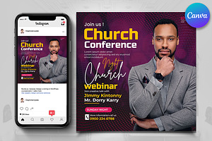 Church Worship Flyer Canva Temlate, a Flyer Template by Psd Templates