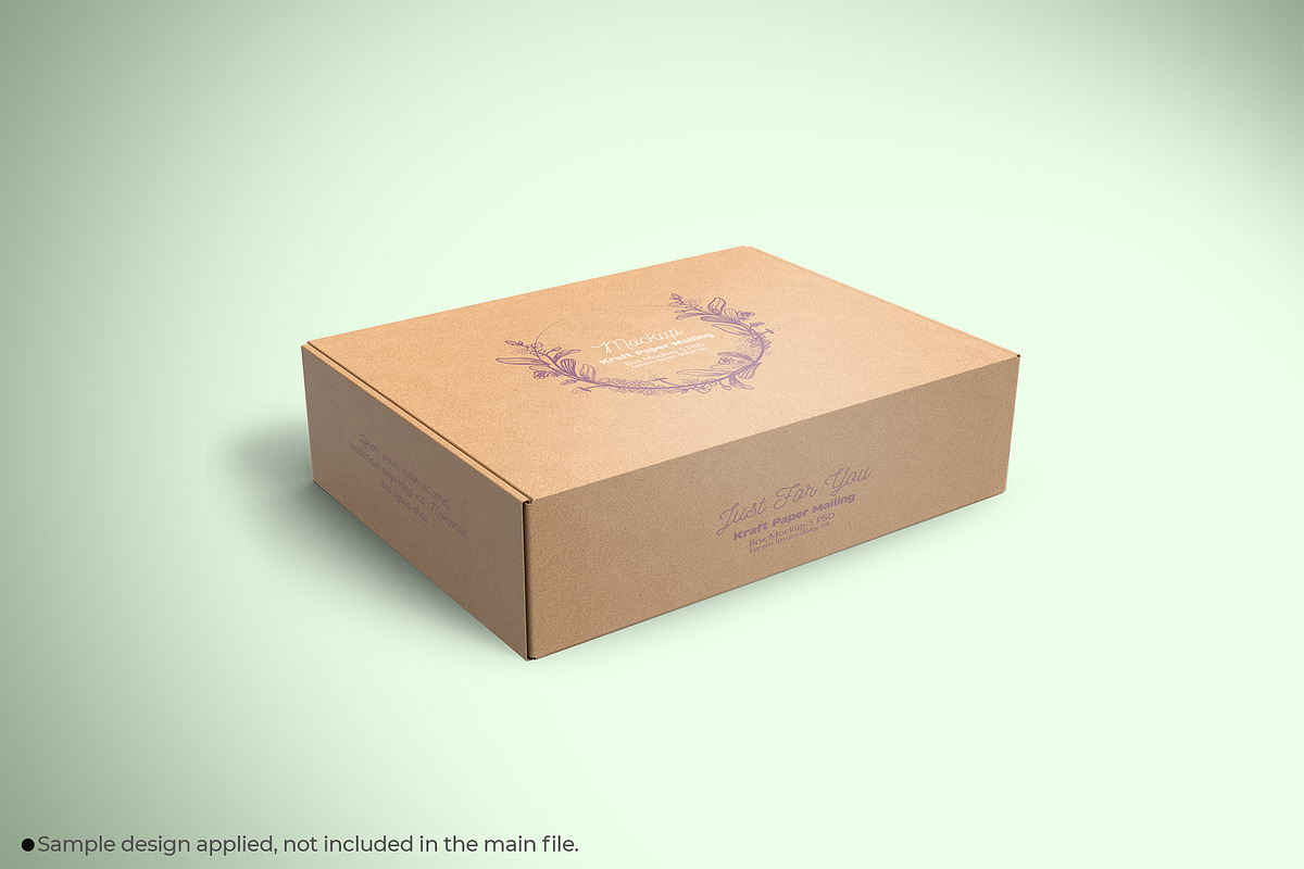 Kraft Paper Mailing Box Mockup, a Packaging Mockup by Sheikhadesign (Photo 9 of 10)