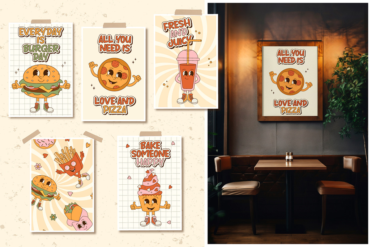 Groovy Fast Food Collection, a Food Illustration by Alla's Creations (Photo 12 of 15)
