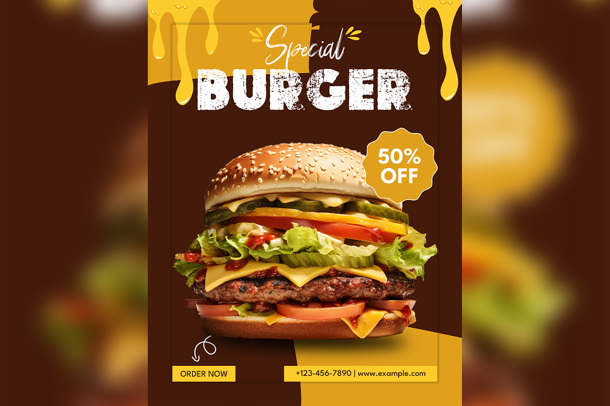 Fast Food Poster Design Template 42, a Social Media Template by shahsoft (Photo 2 of 2)