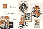 Linocut Flowers | Poster Builder, an Object Graphic by KetteCreate (Thumbnail 3 of 12)
