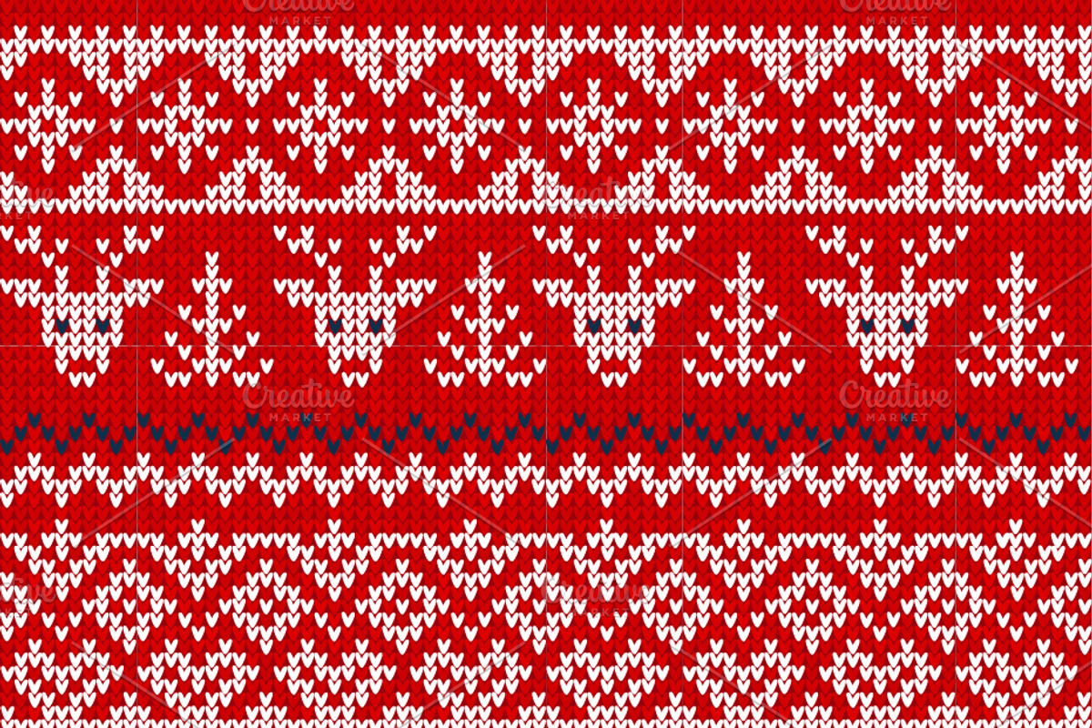 30 Seamless Knitted Borders, a Decorative Illustration by VasilkovS (Photo 2 of 11)