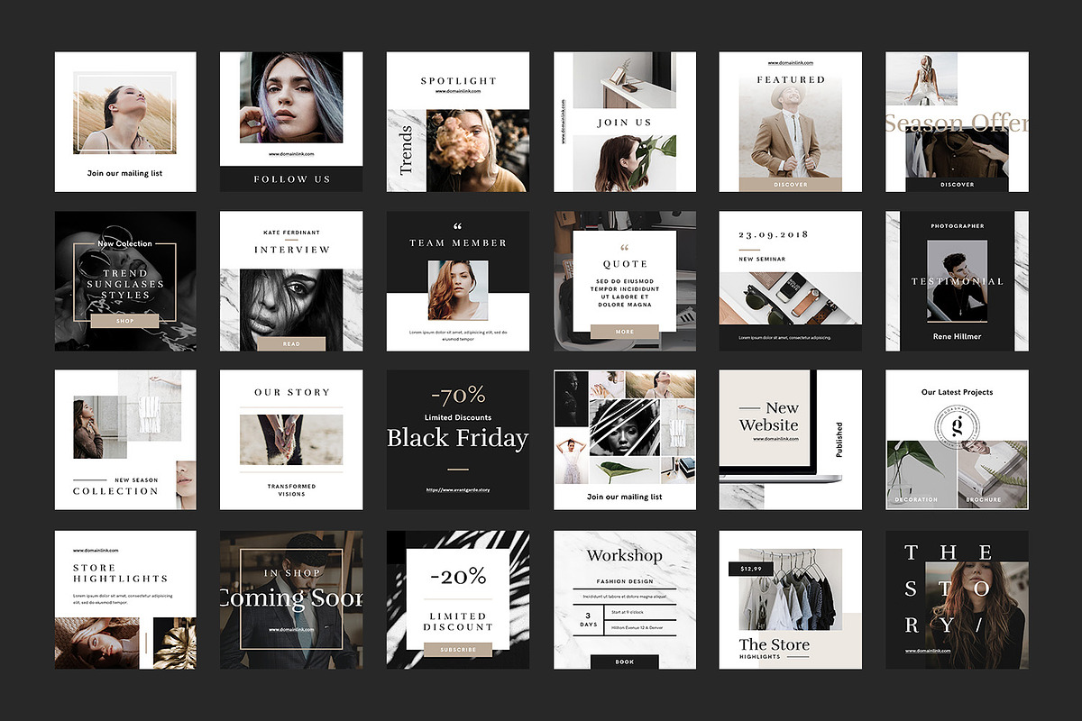 Luxury Social Media Pack, a Social Media Template by Goashape Studio (Photo 4 of 8)