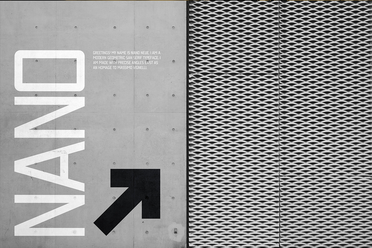 Nano Neue | Geometric San Serif, a Sans Serif Font by Beveled Design Co. (Photo 10 of 10)
