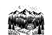 Majestic Pine Trees SVG, a Finance Illustration by Amazin_art (Thumbnail 3 of 34)