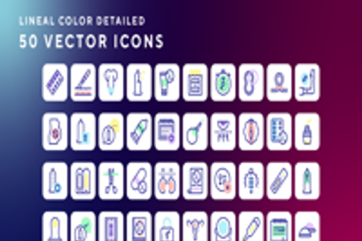 Contraceptive methods icons, an Outline Icon by Wencory