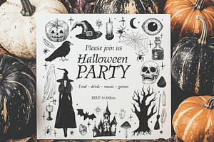 Whimsy Halloween. Vector Clipart