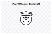 Bored and Moody Student Emoticon Set, an Outline Icon by Designfour (Thumbnail 2 of 7)